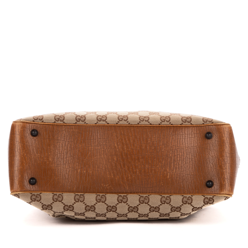 Gucci Bamboo Tote in Beige Monogram canvas - Picture 5 of 8